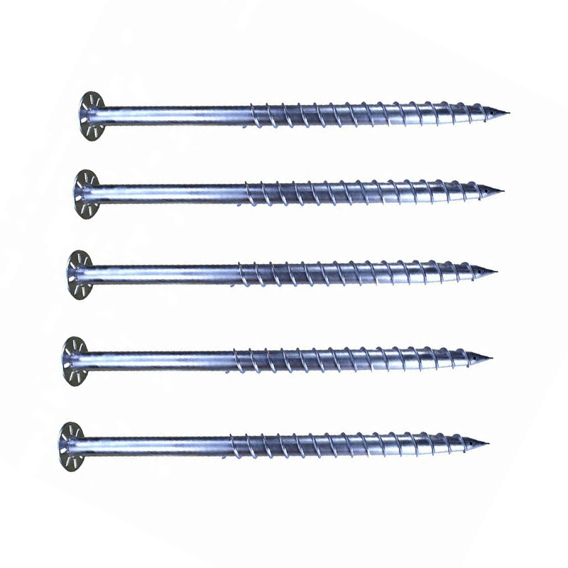 Galvanised Ground Screws Metal Ground Spikes with Screws