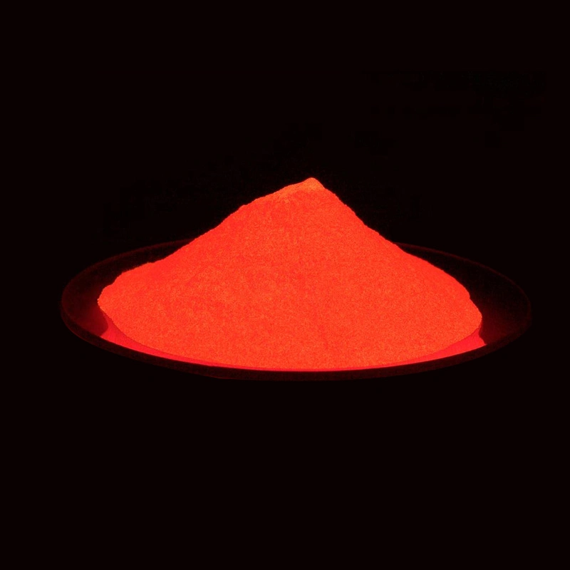 Rojo resplandor en la pintura de polvo oscuro polvo de pigmento fosforescente