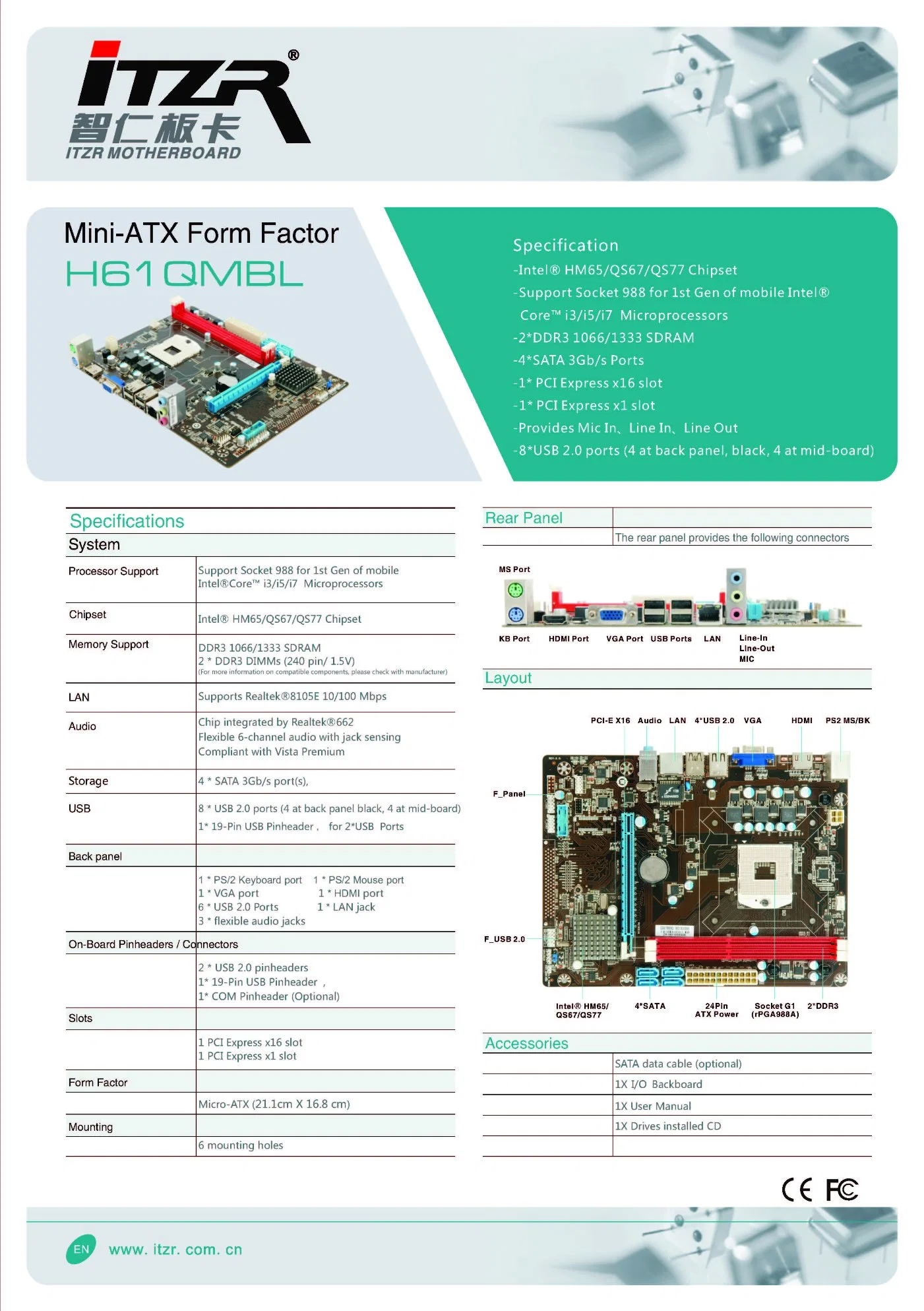 En Caja Esonic HM65mcl combinado de la placa base con un portátil I3 I5 I7 CPU