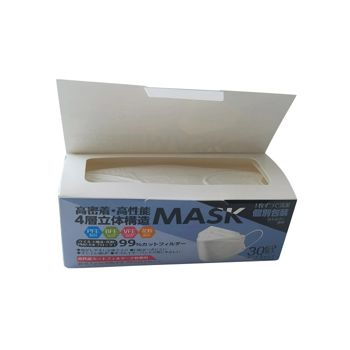 Disposable Breathable White Kf94 Masks 4 Layers Protection Filter Efficiency>95% Double Line Nasal Frame Individually Wrapped Kf 94 Masks