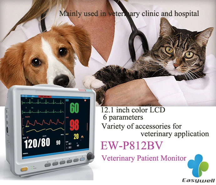 12 Inch Veterinary Monitoring Use Ew-P812V Multi-Parameter Patient Monitor