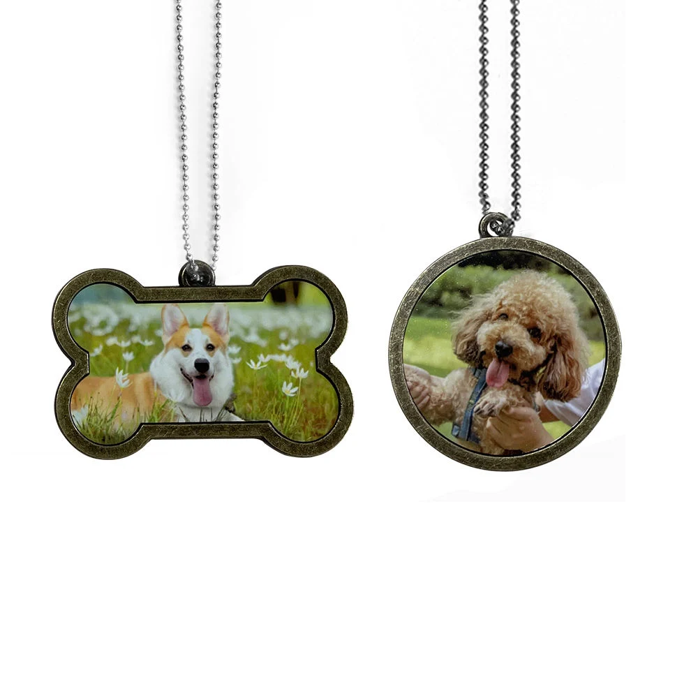 Metal Double-Sided Pet ID Tag Blank Metal Custom Round Sublimation Dog Tags