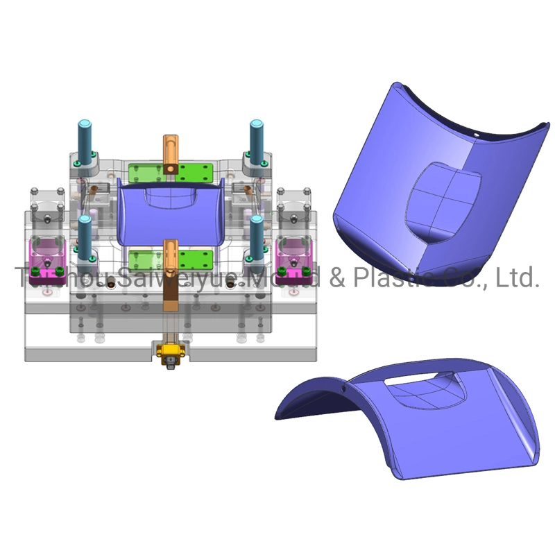 Plastic Garbage Can Mold Waste Bin PP Flap Double Cover Injection Mould