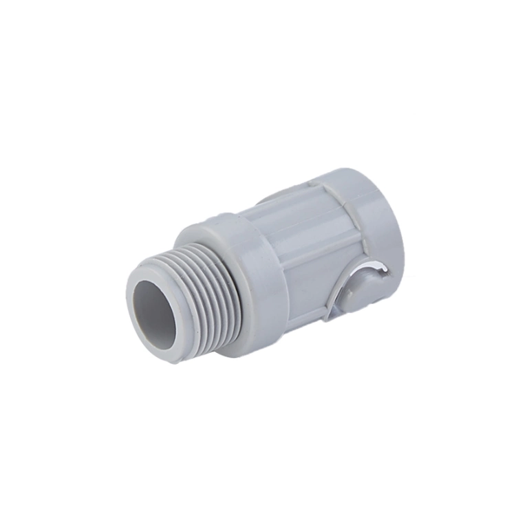 Flexible Conduit Fittings Plastic Connectors PVC Adapter with Lock Nut