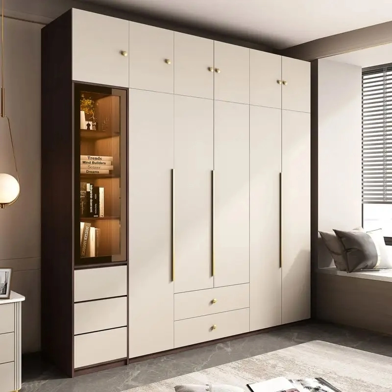 Customized Wardrobe Design Wooden Clothes Walk in Wardrobe Cabinet Furniture