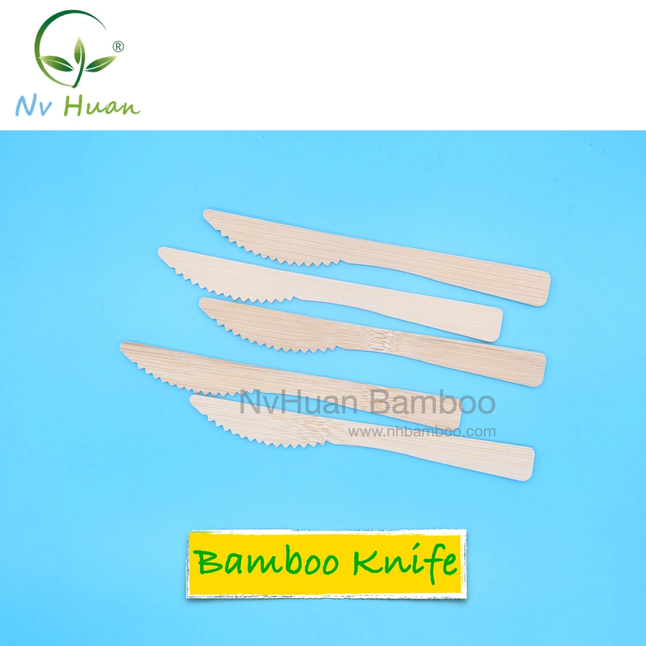 Bamboo Wooden Tableware Disposable Spoon Knife Fork Biodegradable Cutlery Set