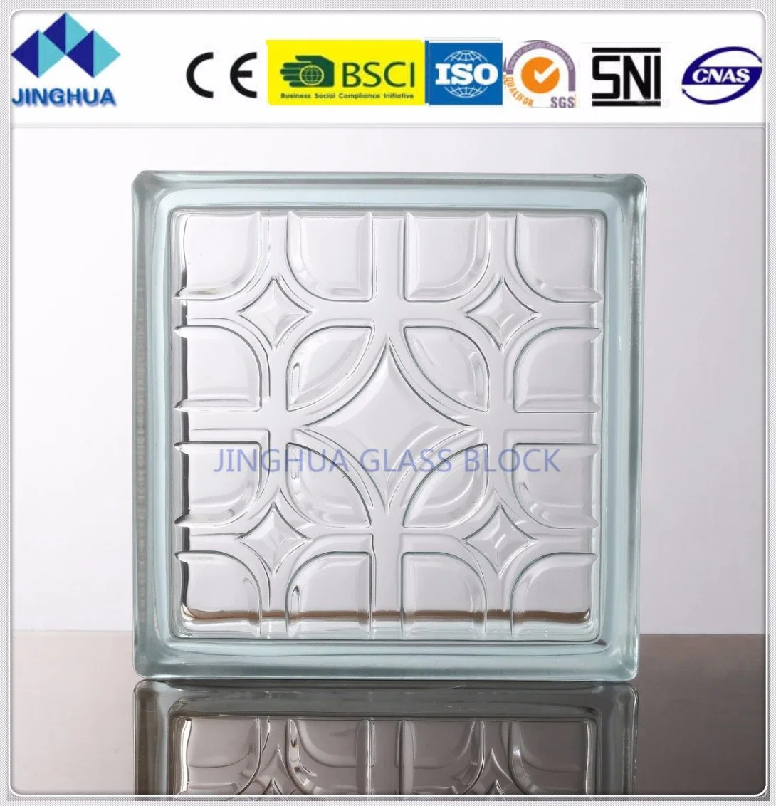 Jinghua High quality/High cost performance  Sea Wave Clear Glass Block/Brick