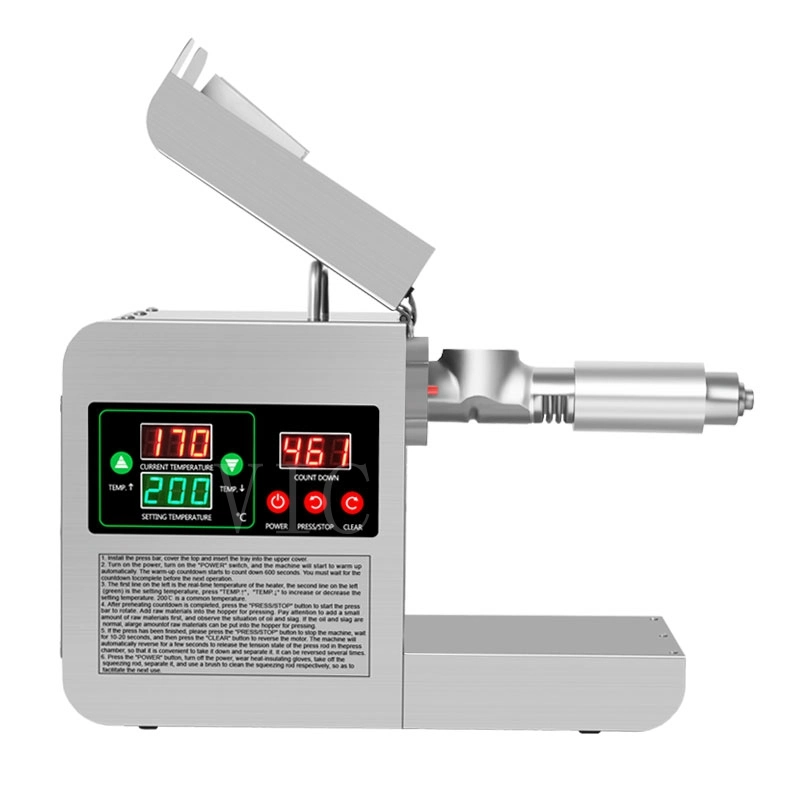 4-6 kg/h inteligente digital control de temperatura pequeña prensa de aceite