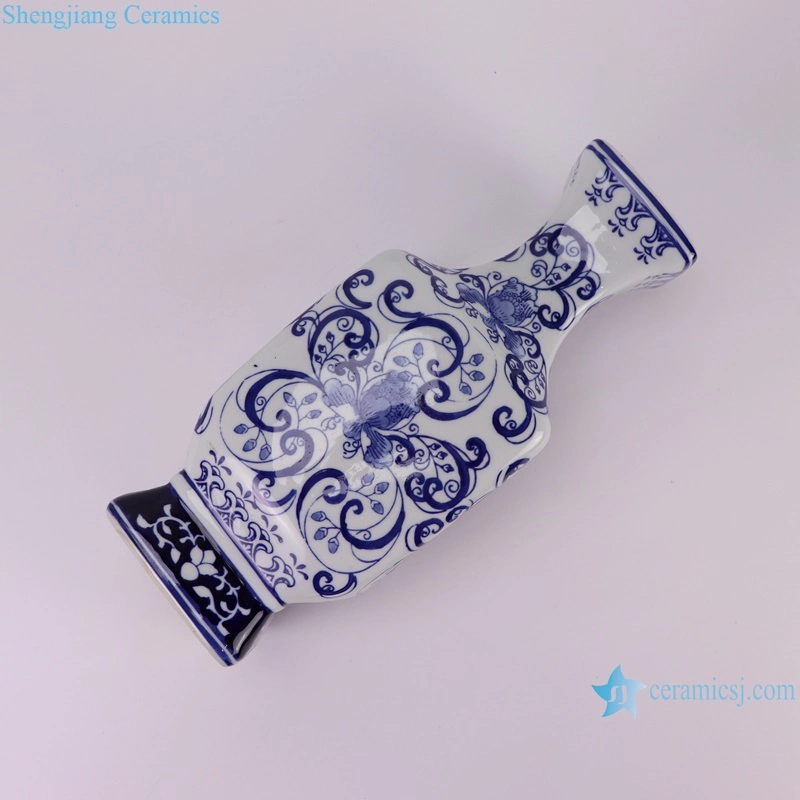 Ds-Rypu48 Blue and White Flower Pattern Ceramic Body for Table Lamp