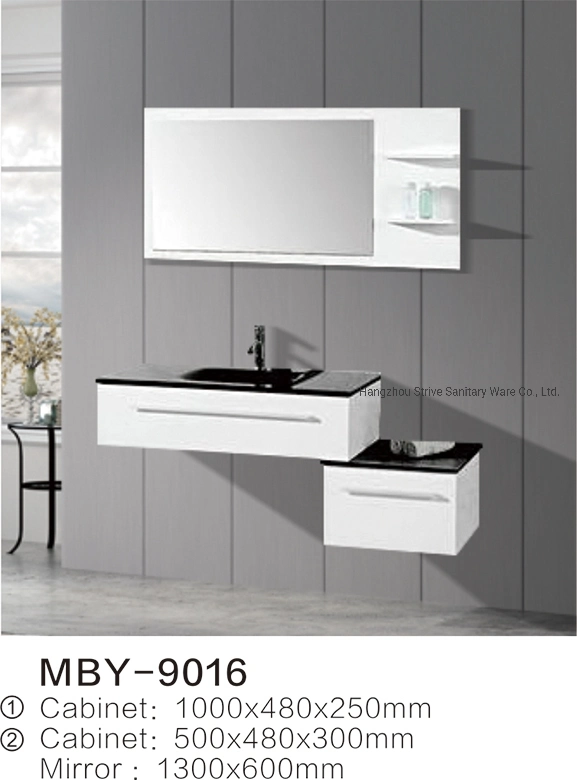 Glass Basin Bathroom Cabinet with LED Mirror with Good Price