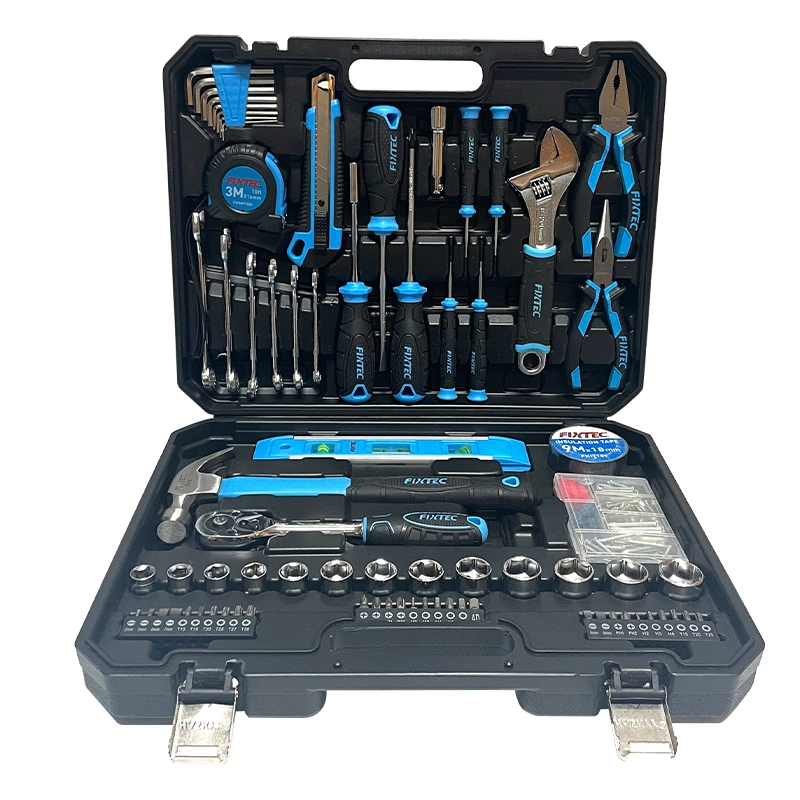 Fixetc 234PCS Blue Household Hand Auto Repair Portable Toolbox Power Tools Set Home Tool Kit Set