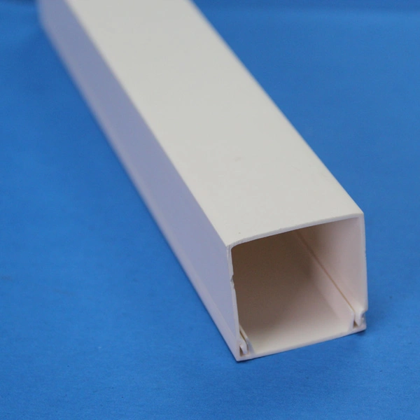 Full Size 10X10mm 15X10mm 16X25mm 40X25mm 50X25mm 75X50mm 80X50mm 100X100mm 150X100mm Hotsale Cheap Plastic Cable Duct PVC Trunking Electrical