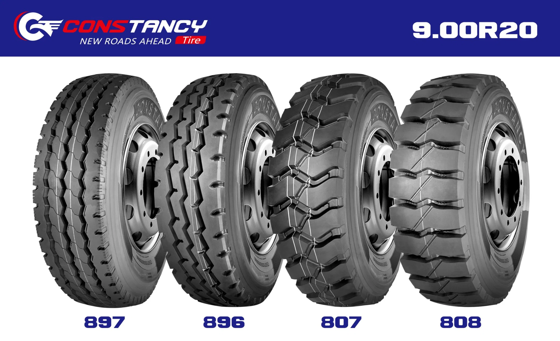 Constancy Carleo Brand China Manufacturer Truck Tire Tire 9.00r20 900r20