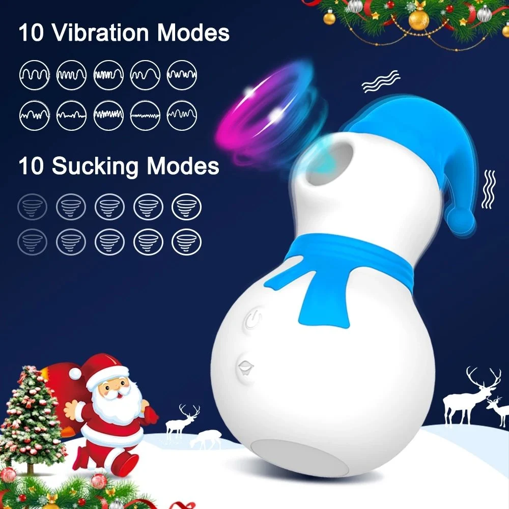 Christmas Sex Toys 10 Patterns Sex Machine Snowman Shape Vaginal Vibrator