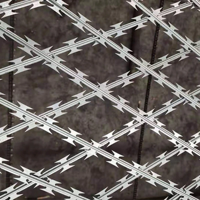 PVC Coated Welded Razor Barbed Wire Fence Mesh 100X100mm Factory