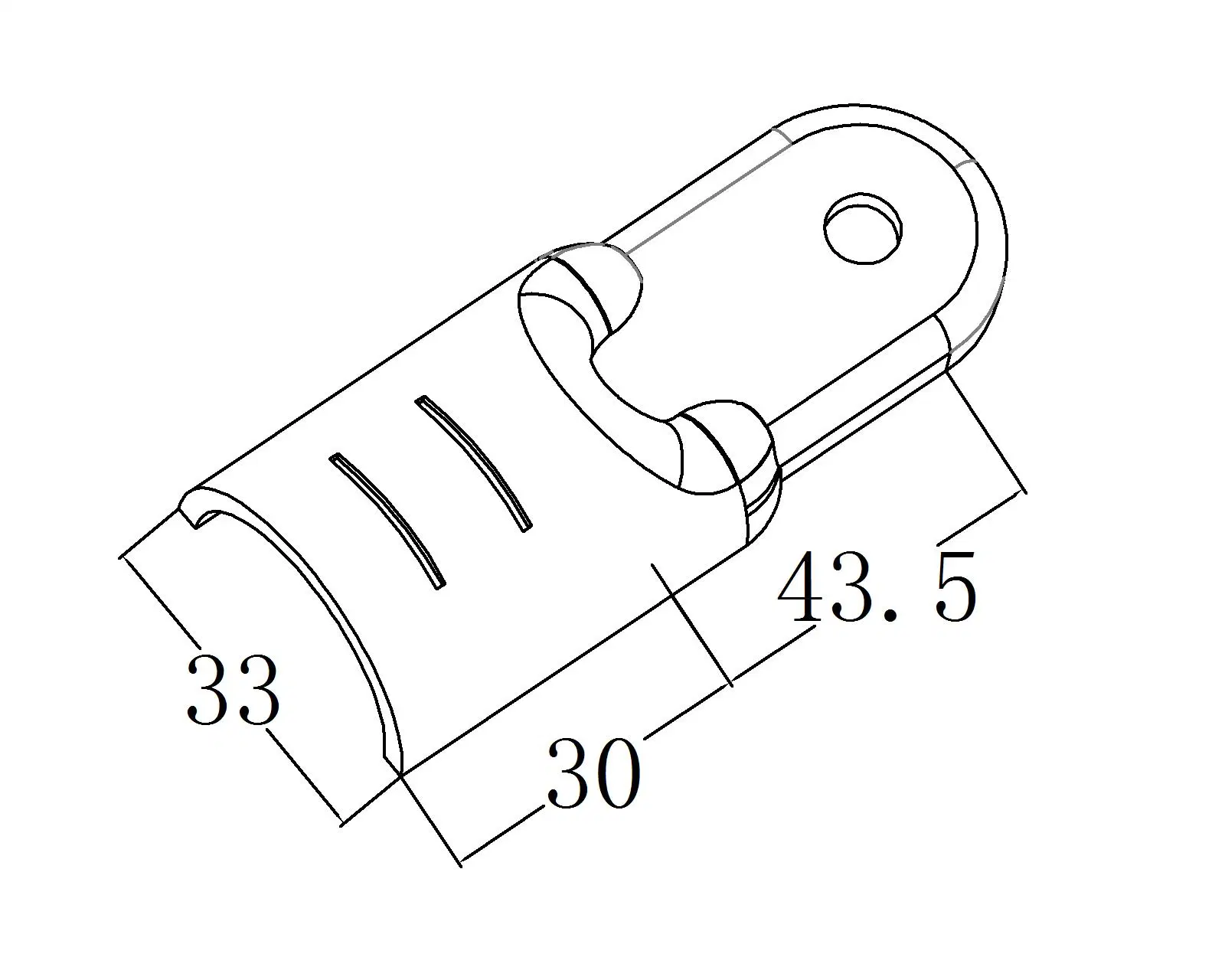 Two Pipe Link Adjustable Angle Metal Joint