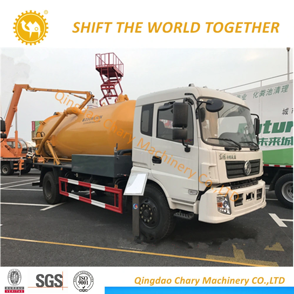 Dongfeng 10000L High Efficiency Sewer Working Fecal Sewage Suction Truck for Sale