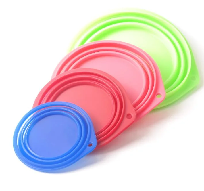 250ml Portable Travel Collapsible Foldable Durable Silicone Pet Dog Bowl for Food & Water