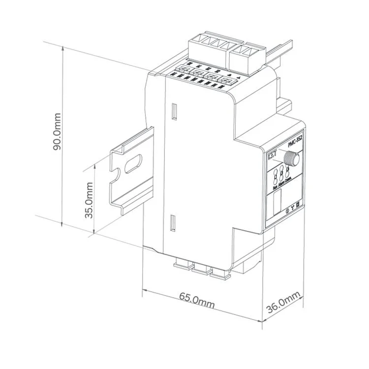 وحدة قياس لاسلكية متعددة الوظائف ثلاثية الأطوار PMC-352-C DIN Rail Class 1 لـ قياس الطاقة الحالي مدمج في Lora وI/O