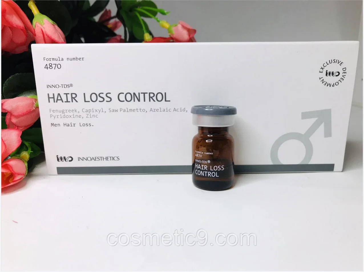 Spain Inno TDS Hair Vital Loss Control Treatment Male Pattern Baldness or Androgenic Alopecia Improve Scalp Health Reduce Hair Loss Promote New Hair Growth