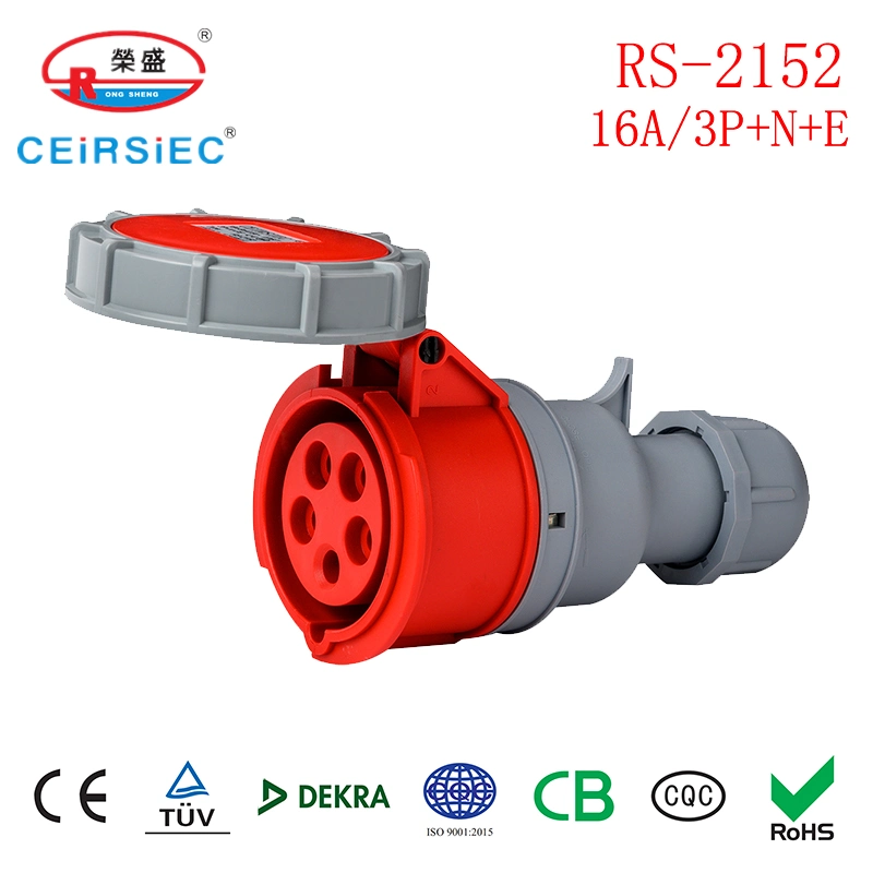 16A 5p Surface Mounted Industrial Socket Industrialsocket with Nylon European Standard Socket