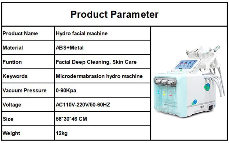 OEM ODM Hydrodermabrasion Facial Machine Skin Care Hydrafacial