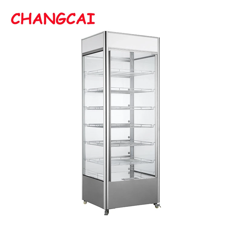 CC-97L-2 Electric Commercial Use Glass Door Rotate الجرف الرف طعام الوجبات الخفيفة عرض شاشة جهاز التدفئة مع جهاز التدفئة