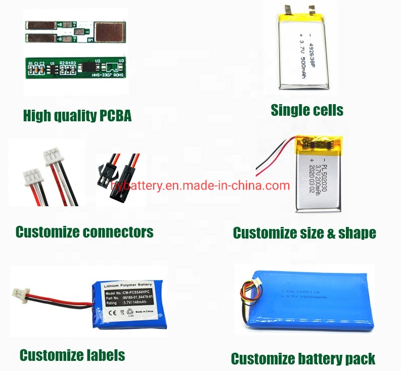 Personnalisés 103450 1800mAh rechargeable 2000mAh batterie polymère Lithium-ion 3,7 V Batterie Lipo