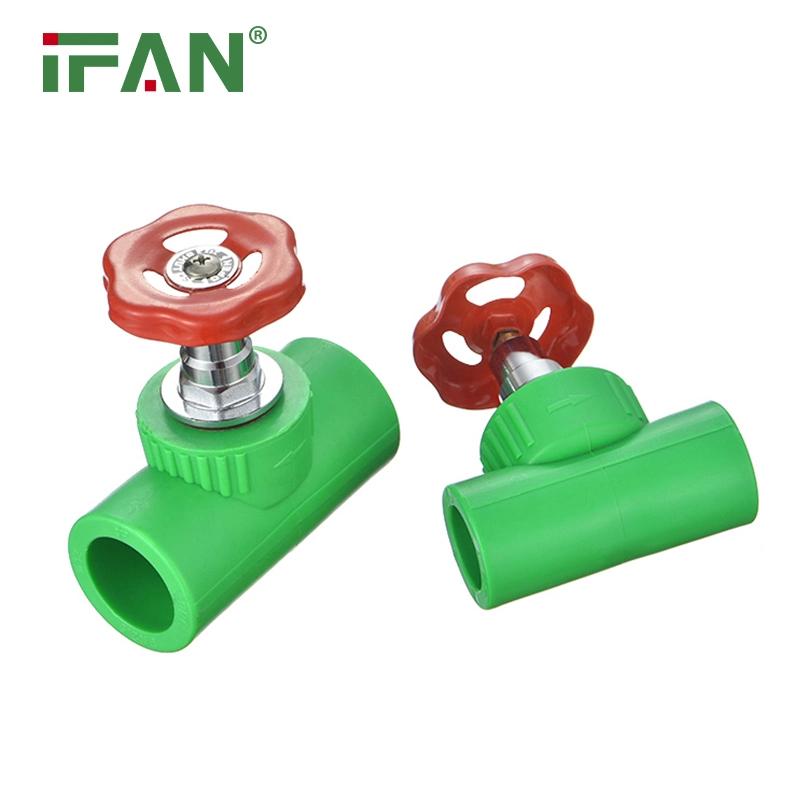 IFAN Factory Supply plástico material PPR tubería de agua conector Válvula de parada