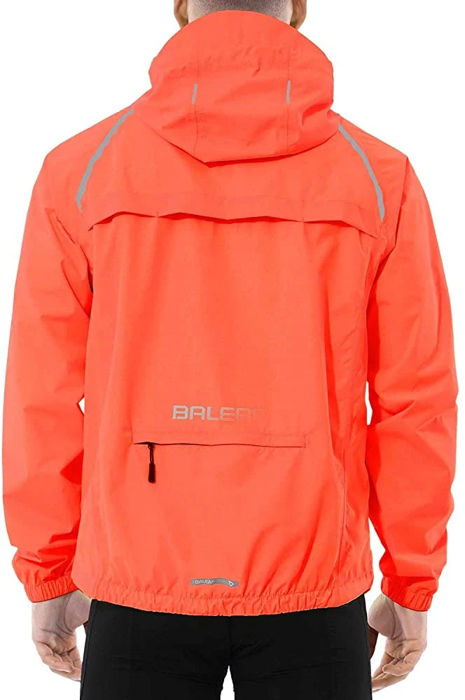 Chaqueta de ciclismo y running para hombres, impermeable, cortavientos, reflectante, ligera, a prueba de viento, para deportes al aire libre en bicicleta