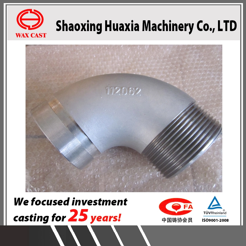 OEM Lost Wax Casting Investment Casting Valve Elbow 90degree Flanges