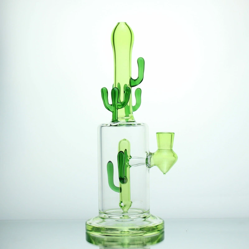 Green Cactus Glass DAB Rig Creative Hookah Custom Tobacco Pipe