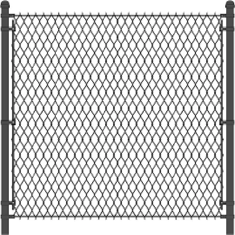 PVC Coating Chain Link Fencing Garden Fence Wire Mesh Fence