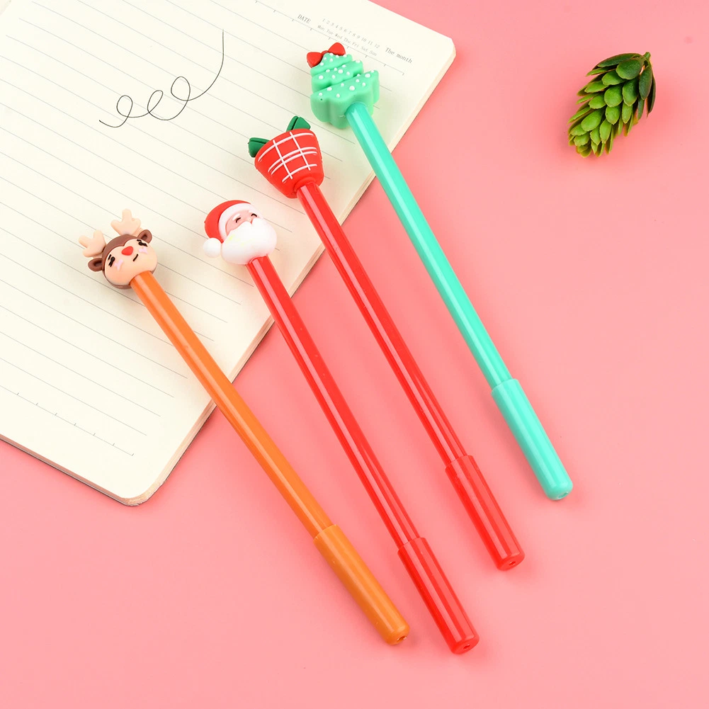 Cartoon Neutral Pen Christmas Deer Creativeelementary School Students Study Office Supplies Christmas Children&prime; S Gifts Christmas Water Pen