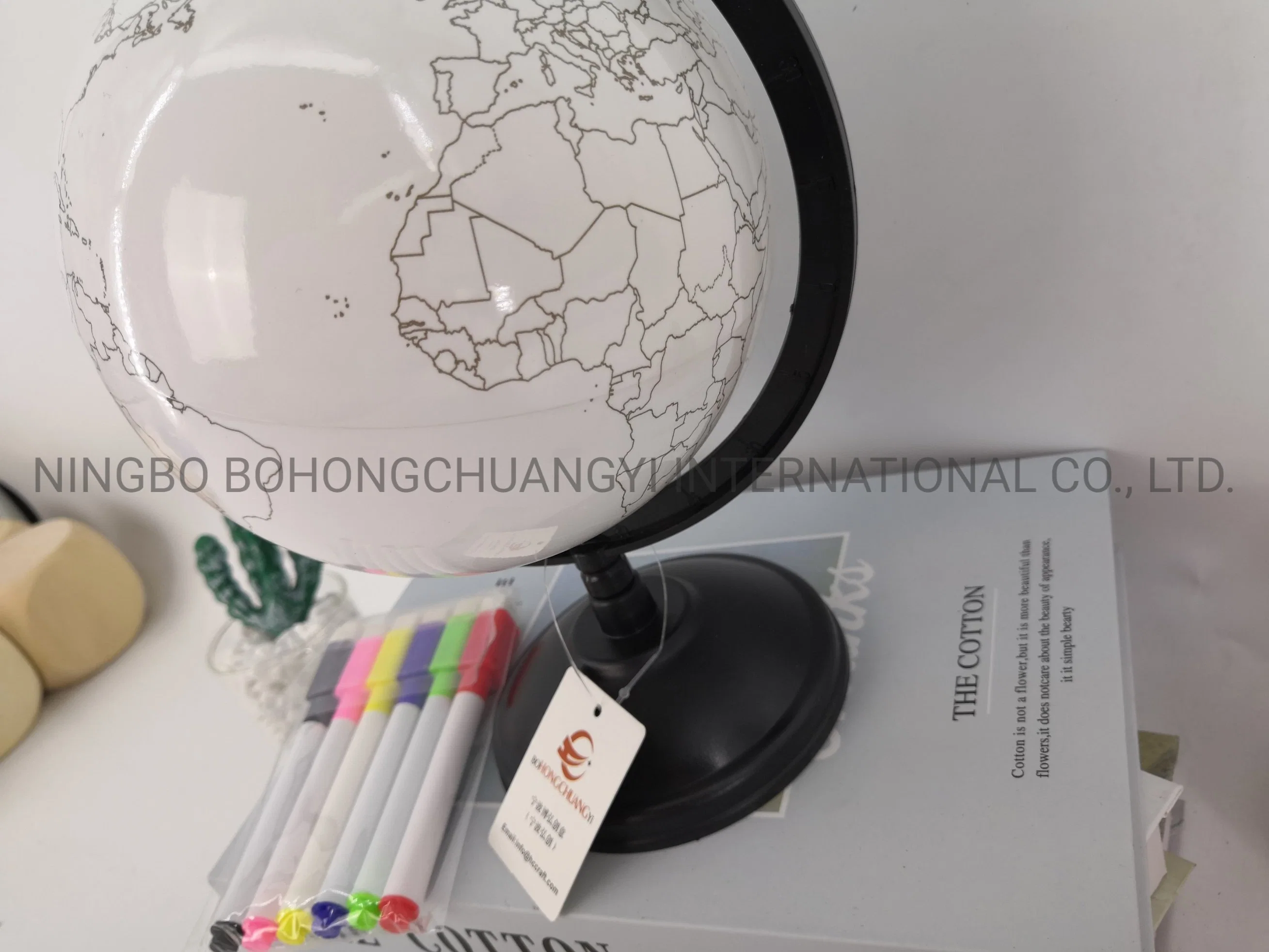 20cm Educational Globe with Correct World Map Antique Style Promotional DIY Gift for Kids