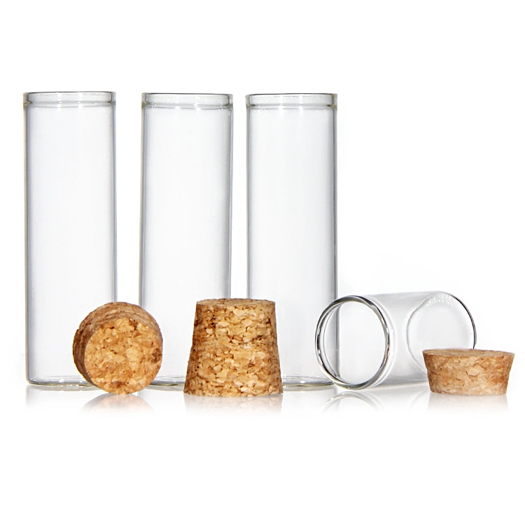 Eco-Friendly 2ml 3ml 4ml 5ml 6ml 10ml High Borosilicate Glass Tube with Cork Stoppers