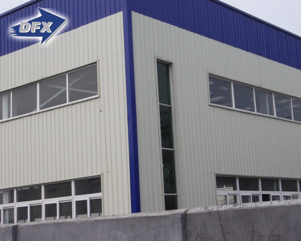 Made in China Low Cost Multi-Storey Prefab Insulated Metal Cladding Steel Workshop Units with Office Building