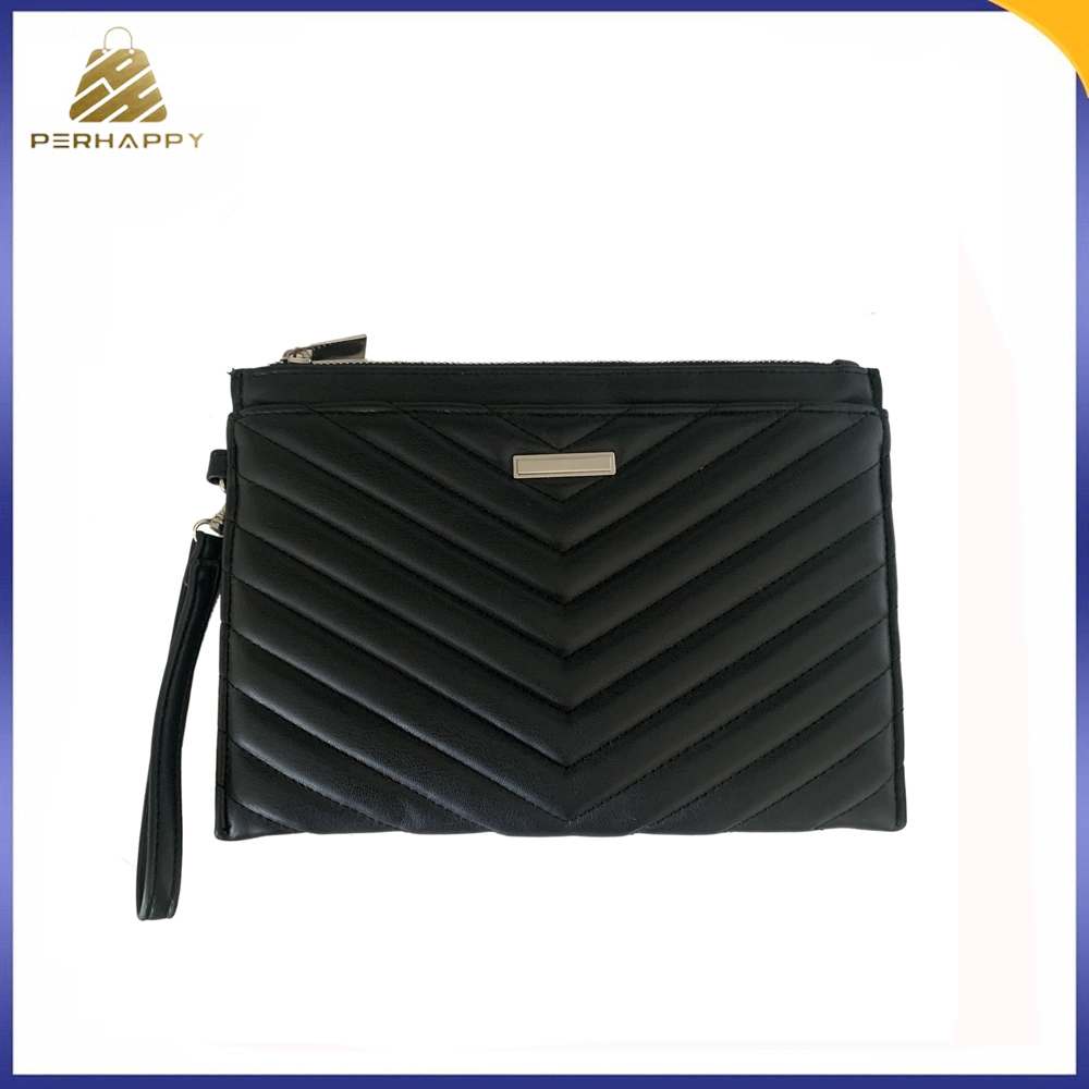 2022 Wholesale Customized Fashion Quilting Women Wrist Bags PU Ladies Purse Wallet Handbags