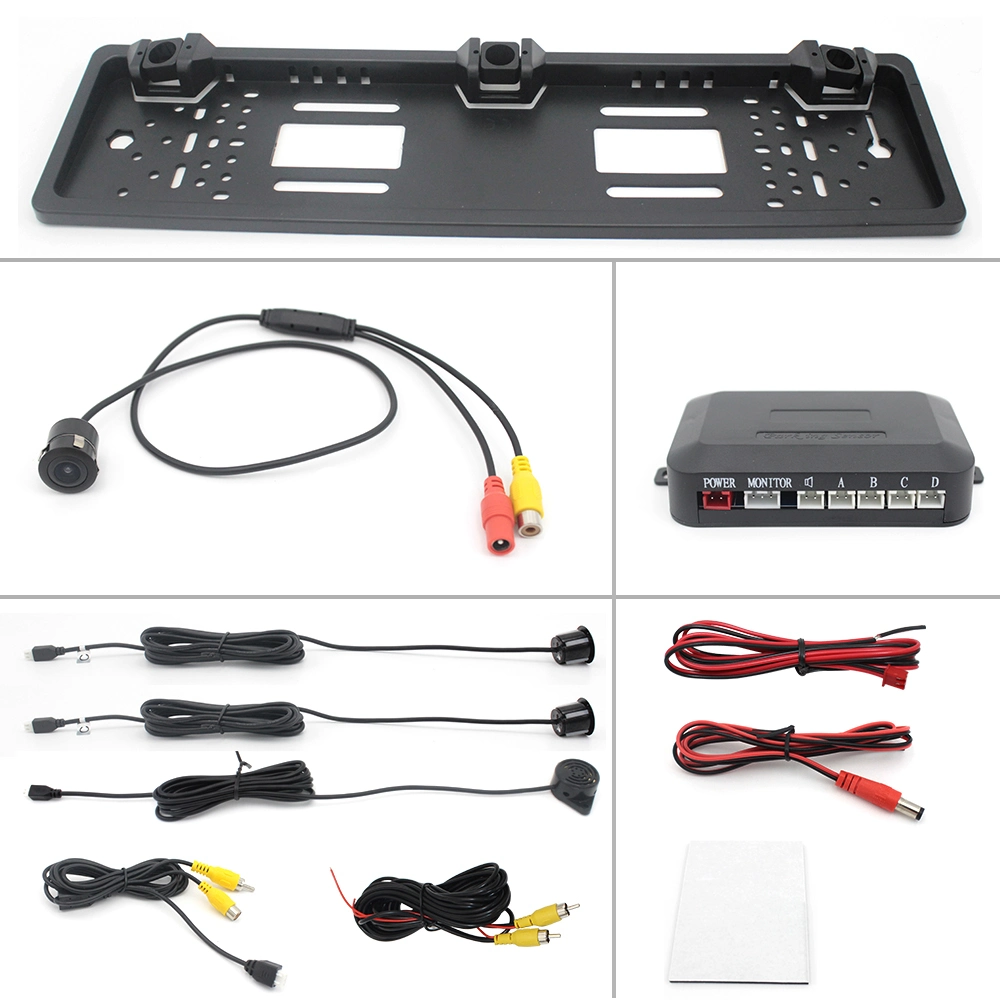 Visible European Standard License Plate Smart Reverse Car Parking Sensors System