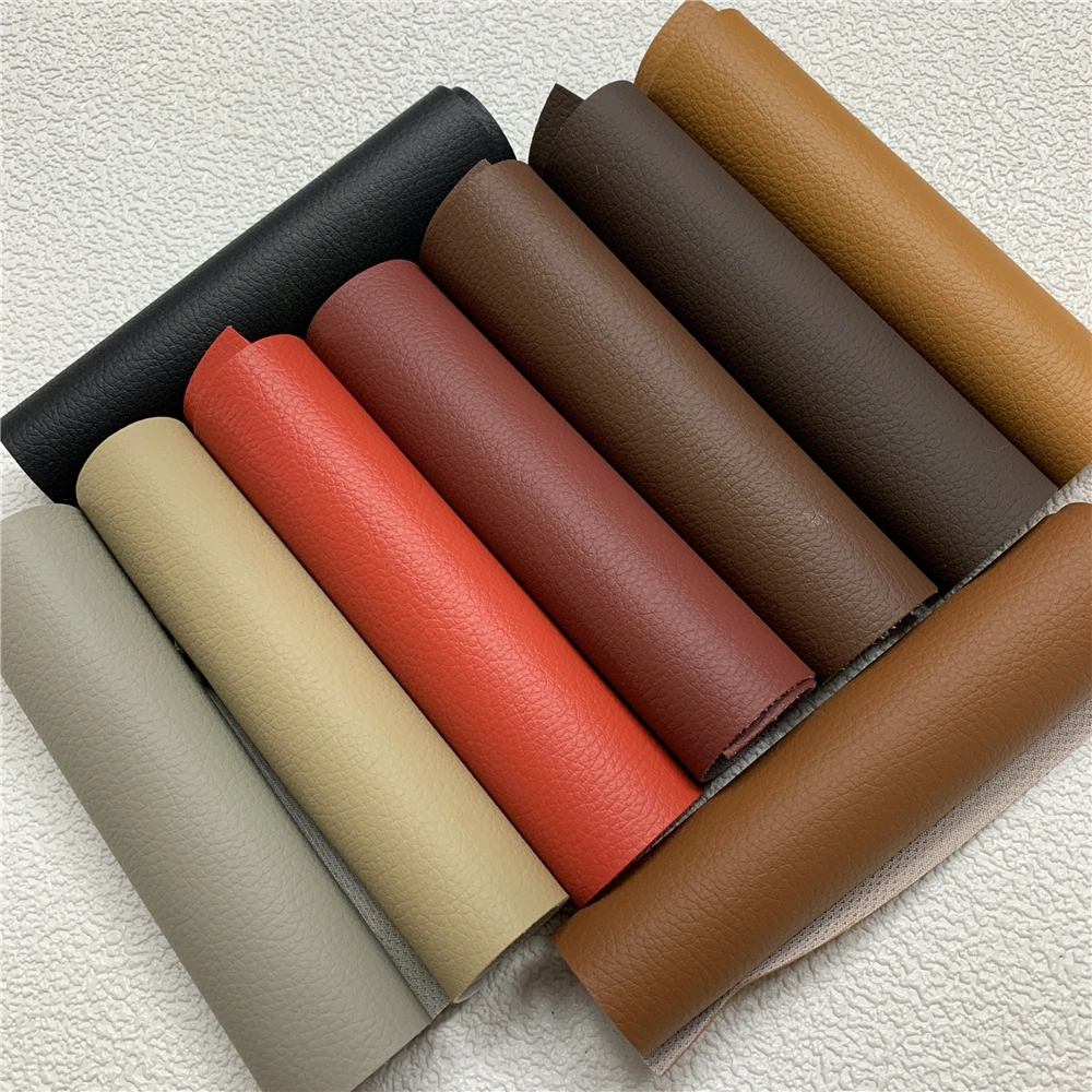 Hotsales D90 PVC Synthetic Leather Coated Fabric Leather Leatherette Fabric for Car Furniture Chair with Knitted Fabric Backing