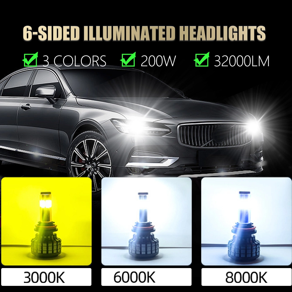 Focos LED H4/H7/H11/9004/9005/9006/9007/9012 Auto Headlamp 12V Car Light Bulbs