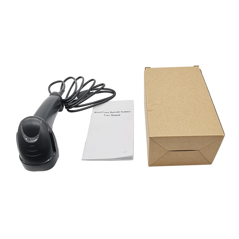 China Cheap Handheld 1d Wired USB Laser Barcode Scanner