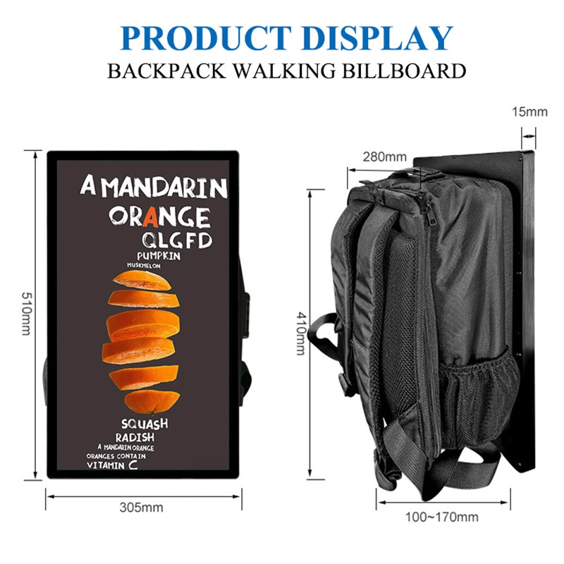 Großhandel Werbung Display Monitor Portable Digital Signage LCD Rucksack