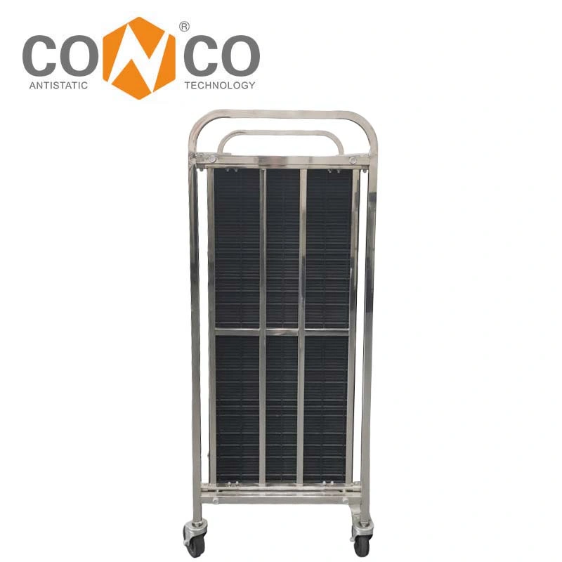 PCB Trolley Hot Sell ESD PCB Cart ESD Plastic and Stainess Steel PCB Storage Trolley