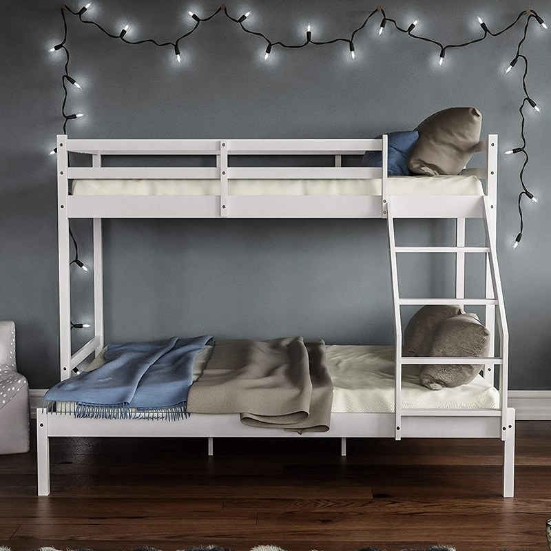 Dormitory Bed Children Bedroom Furniture Modern Solid Wooden Bunk Bed for Kids