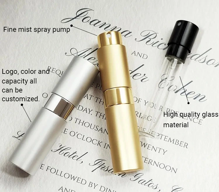 5ml 8ml Aluminium Bottom Refill Bottle Twist up Refillable Perfume Atomizer