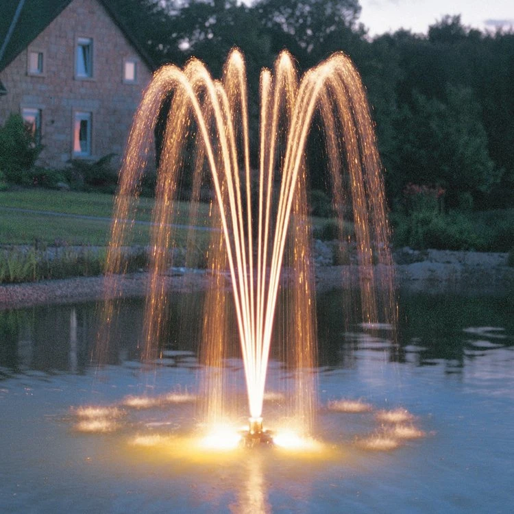 Custom Colorful Outdoor Modern Programmed Large Water Dancing Floating Garden Fountain