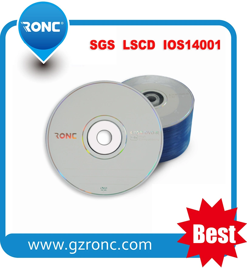 Ronc الجملة قرص DVD-R فارغة شعار المصنع السعر قرص DVD فارغ