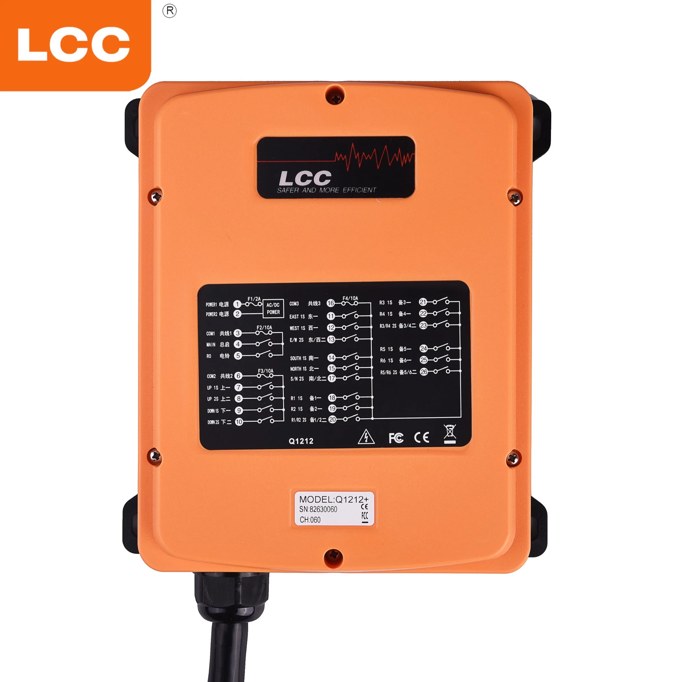 UHF Industrial Waterproof Wireless RF Remote Control for Tower Crane