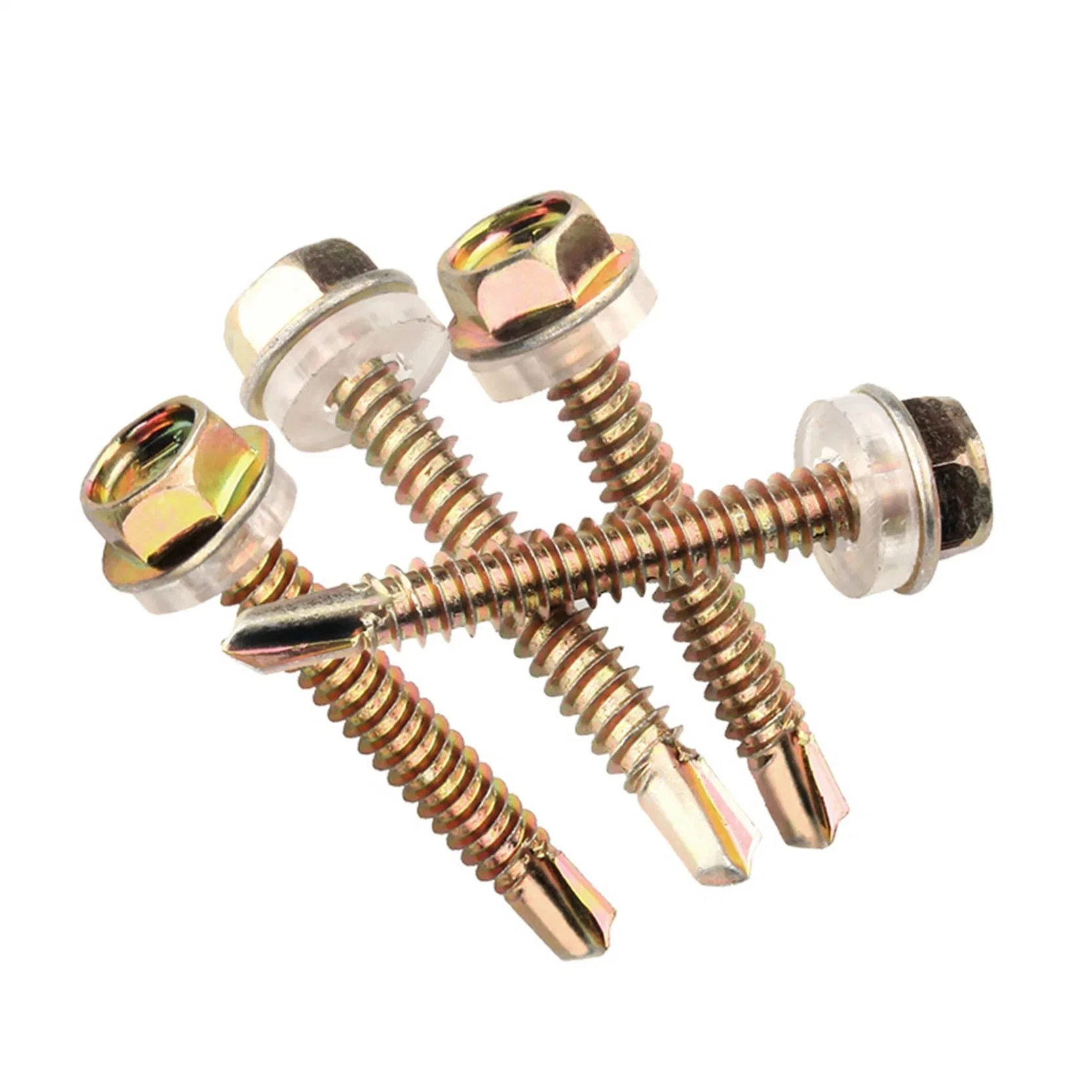 Hex Washer Head, Zinc Plated 10# 1-3/4 Self Drilling Screws